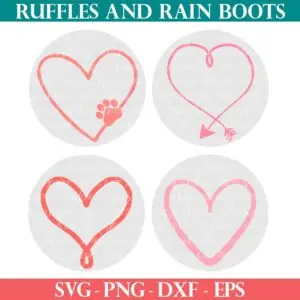Free Heart Keychain SVG Bundle from Ruffles and Rain Boots SVG free.