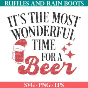 Funny beer SVG for Christmas from Ruffles and Rain Boots SVG free.