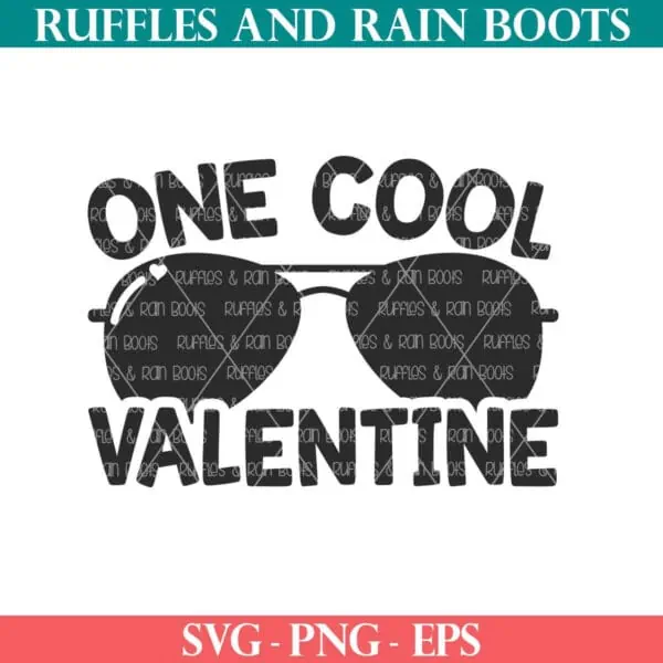 One Cool Valentine from Ruffles and Rain Boots SVG.