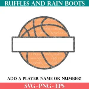 Basketball Monogram SVG free from Ruffles and Rain Boots.