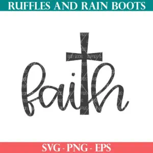 Free faith with cross SVG from Ruffles and Rain Boots SVG free.
