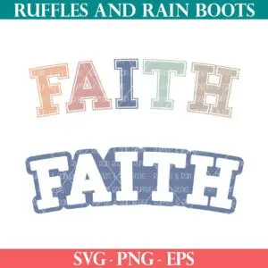 Varsity Faith SVG bundle from Ruffles and Rain Boots.