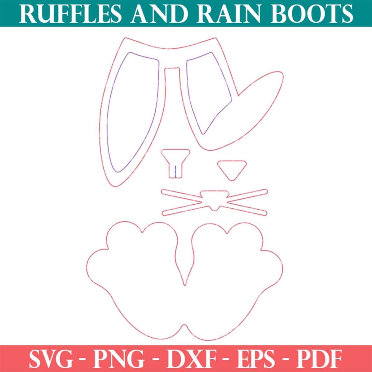 Free pompom bunny SVG and bunny pattern pieces from Ruffles and Rain Boots.