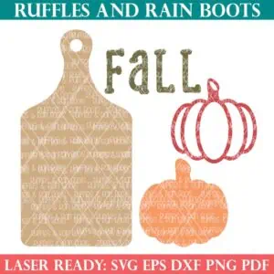 Fall mini cutting board SVG bundle for laser cutting and laser engraving.