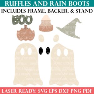 Halloween Ghost Sign SVG bundle from ruffles and rain boots SVG.