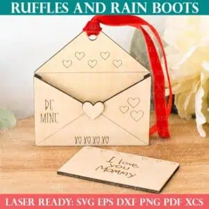 Free 3D envelope and letter laser template SVG bundle from Ruffles and Rain Boots free SVG.
